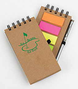 GO GREEN GO GOLF NOTE JOTTER